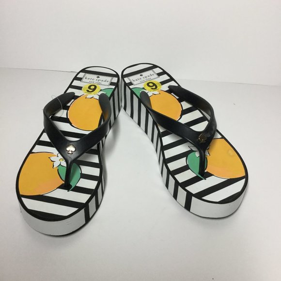 kate spade.  white and black platform sandals, - Picture 2 of 7